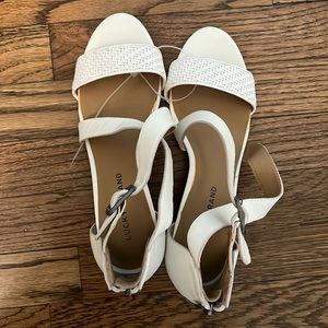 Never Worn Lucky Brand White Leather Shoes